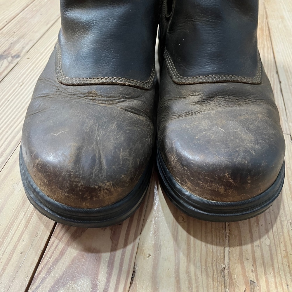 Ariat Waterproof Work Boots Mens 10D Brown Leather Pull On Chelsea Barn Boots - Picture 9 of 9